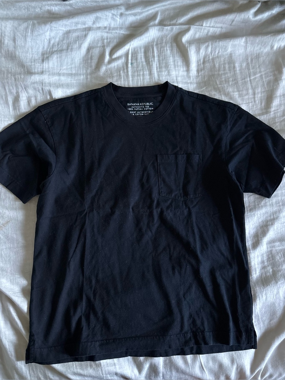 Banana Republic Men’s Black Pocket Crew T-Shirt